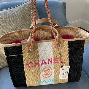 Chanel beach bag still with tags. Never used.